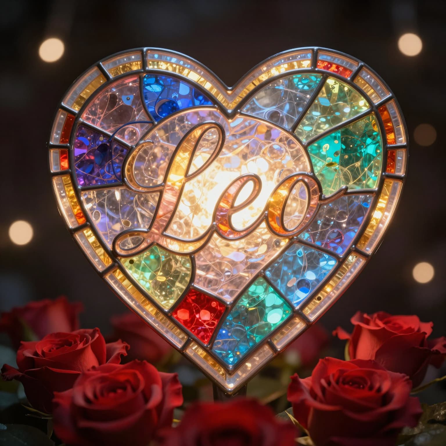 Leo - Stained Glass Heart